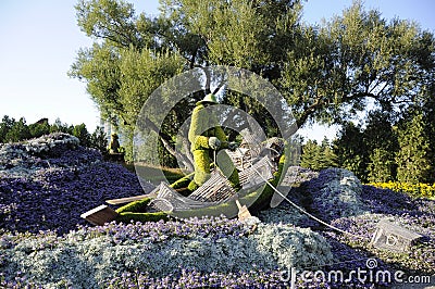 The Lobster Fisherman, at MosaiCulture 2018 Editorial Stock Photo