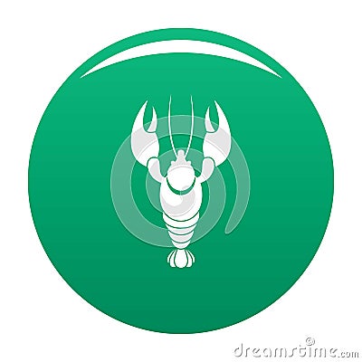 Lobster icon vector green Vector Illustration