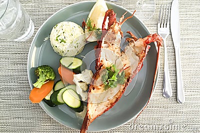 Lobster meal Stock Photo