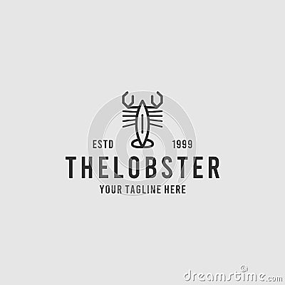 The lobster minimalist logo design inspiration Stock Photo