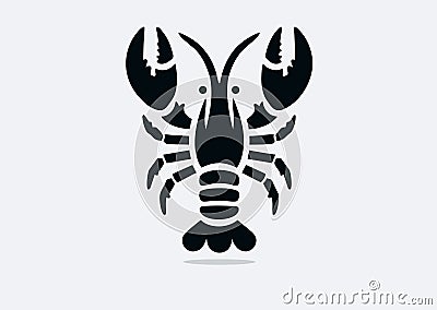 Lobster of order crustaceans within class Malacostraca. Retro logo Vector Illustration