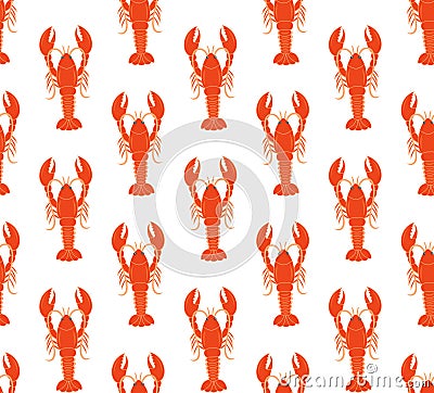 Lobster pattern Vector Illustration