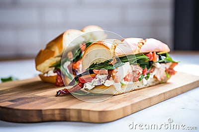 lobster roll under soft natural light Stock Photo