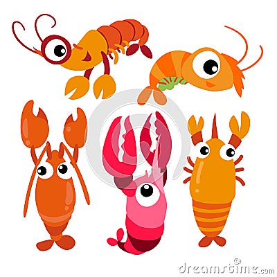 Lobster vector collection design Vector Illustration