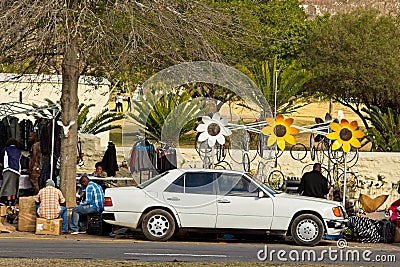 Local African craft markets at the National Arts Festival in Grahamstown Editorial Stock Photo