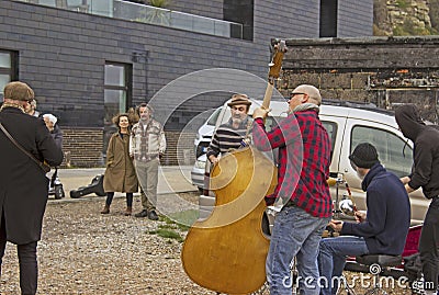 A local band put on a weekly show to the people of Hastings Editorial Stock Photo