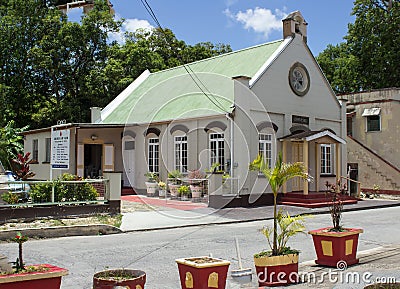 Local Church on Barbados West Coast Editorial Stock Photo