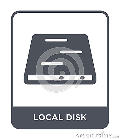 local disk icon in trendy design style. local disk icon isolated on white background. local disk vector icon simple and modern Vector Illustration