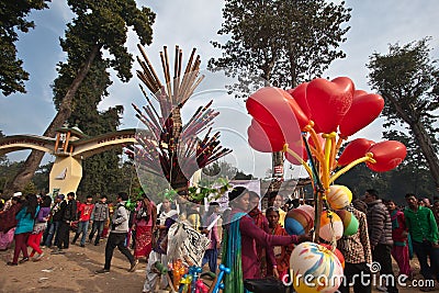 Local fair at Bardia, Thakurdwara, Nepal Editorial Stock Photo