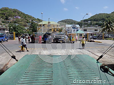 A local ferry at port elizabeth bequia. Editorial Stock Photo