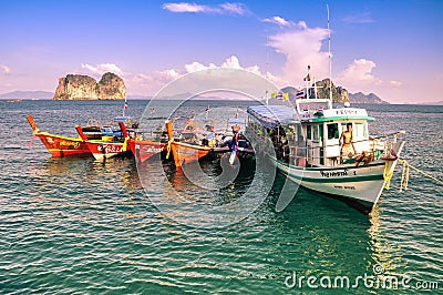 Local fishing Boat at Trang, Thailand Editorial Stock Photo