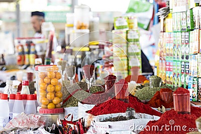 Local fruit and vegetables bazaar Stock Photo