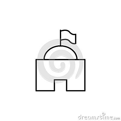 local government sign icon. Element of navigation sign icon. Thin line icon for website design and development, app development. Stock Photo