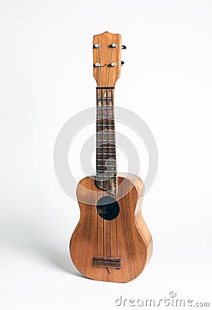 Local Hawaiian Ukulele isolated on white background Stock Photo