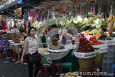 Local maket in Sihanoukville Editorial Stock Photo