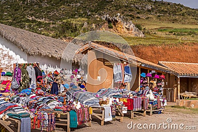 Local market selling Peruvian products Stock Photo