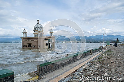 Local Mosque In Palu Destroyed Caused By Tsunami On 28 September 2018 Editorial Stock Photo