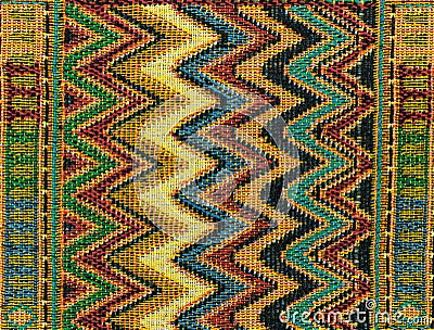 Local north Thailand pattern design made fabric and silk Stock Photo