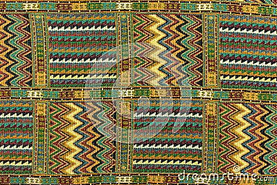 Local north Thailand pattern design made fabric and silk Stock Photo