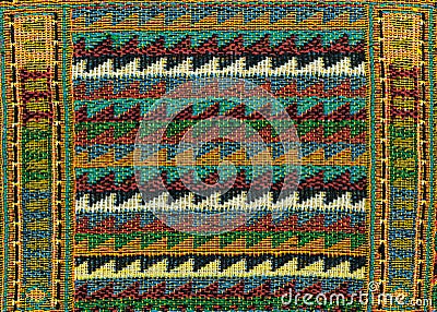 Local north Thailand pattern design made fabric and silk Stock Photo