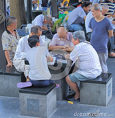 Local people in Chinatown Singapore Editorial Stock Photo