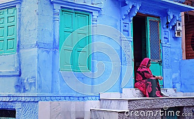 LOcal Rajasthani ladies in Jodhpur, India Editorial Stock Photo