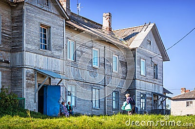 Local residents of the Solovetsky Islands Editorial Stock Photo