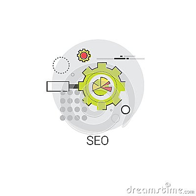 Local Seo Keywording Search Icon Vector Illustration
