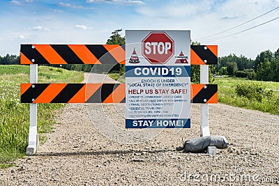 Local sign of emergency Editorial Stock Photo