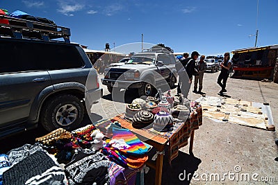 Local street market. Colchani. PotosÃ­ Department. Bolivia Editorial Stock Photo