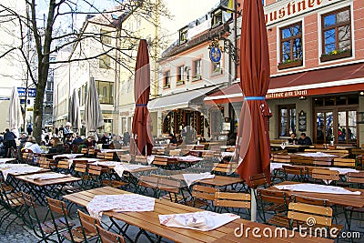 Local tavern in Munich Editorial Stock Photo