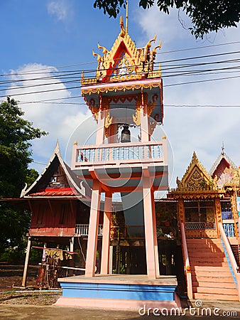 Local traditional bell tower temple Stock Photo