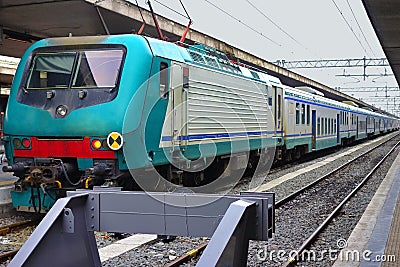 Local Train Stop Railway Station Platform Stock Photo