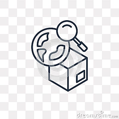 Localize vector icon isolated on transparent background, linear Vector Illustration