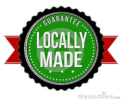 Locally made sticker or badge Vector Illustration