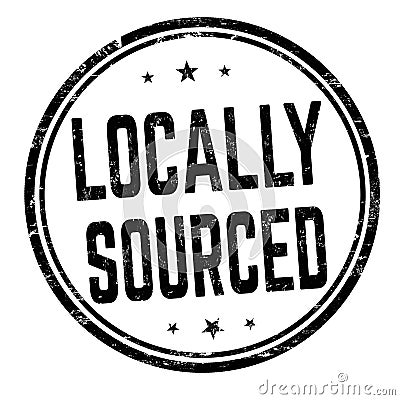 Locally sourced sign or stamp Vector Illustration
