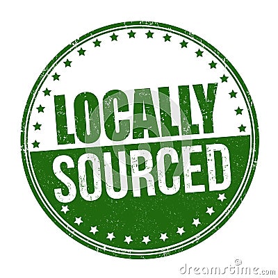 Locally sourced sign or stamp Vector Illustration