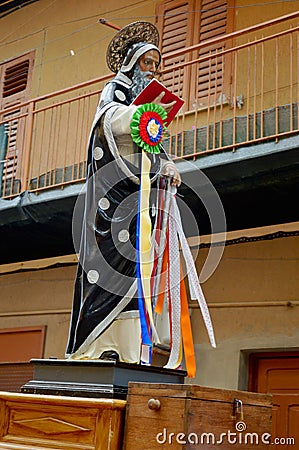 Religious Icon at Realmonte Sicily Italy Editorial Stock Photo