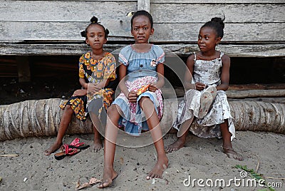 Locals from a Fishing village in Madagascar Editorial Stock Photo