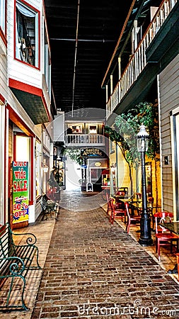 Gaslight Square Shops - Downtown Minocqua, Wisconsin Editorial Stock Photo