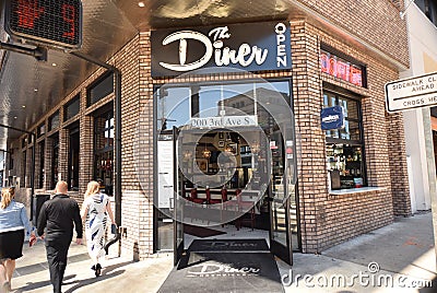 The Diner Restaurant Downtown Nashville, TN Editorial Stock Photo