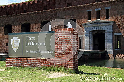 Fort Jefferson in Dry Tortugas National Park, Florida Keys Editorial Stock Photo