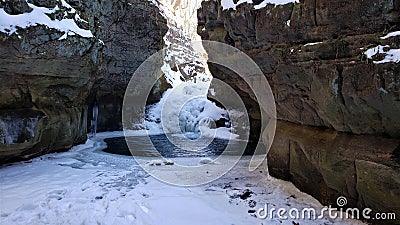 Pewits Nest State Natural Area Water Fall Baraboo Wisconsin Stock Photo