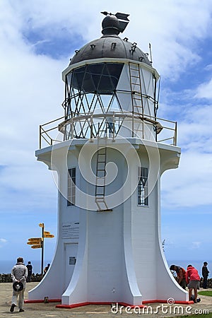 The iconic lighthouse at Cape Reinga, New Zealand Editorial Stock Photo