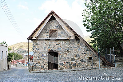 Archangelos Michael Church, Pedoulas, Cyprus Editorial Stock Photo