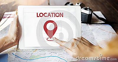 Location Direction Navigation Destination Exploration Concept Stock Photo