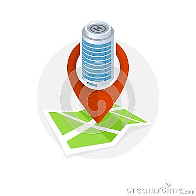 Location Icon. Locating Your Business. Vector Illustration
