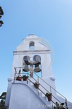 The church of Panagia Vlacherna on the Greek Island of Corfu Editorial Stock Photo