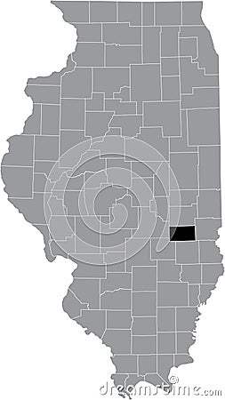 Location map of the Cumberland County of Illinois, USA Vector Illustration