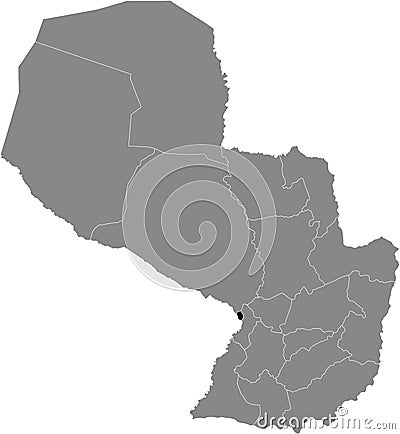 Location Map of Distrito Capital Department Vector Illustration